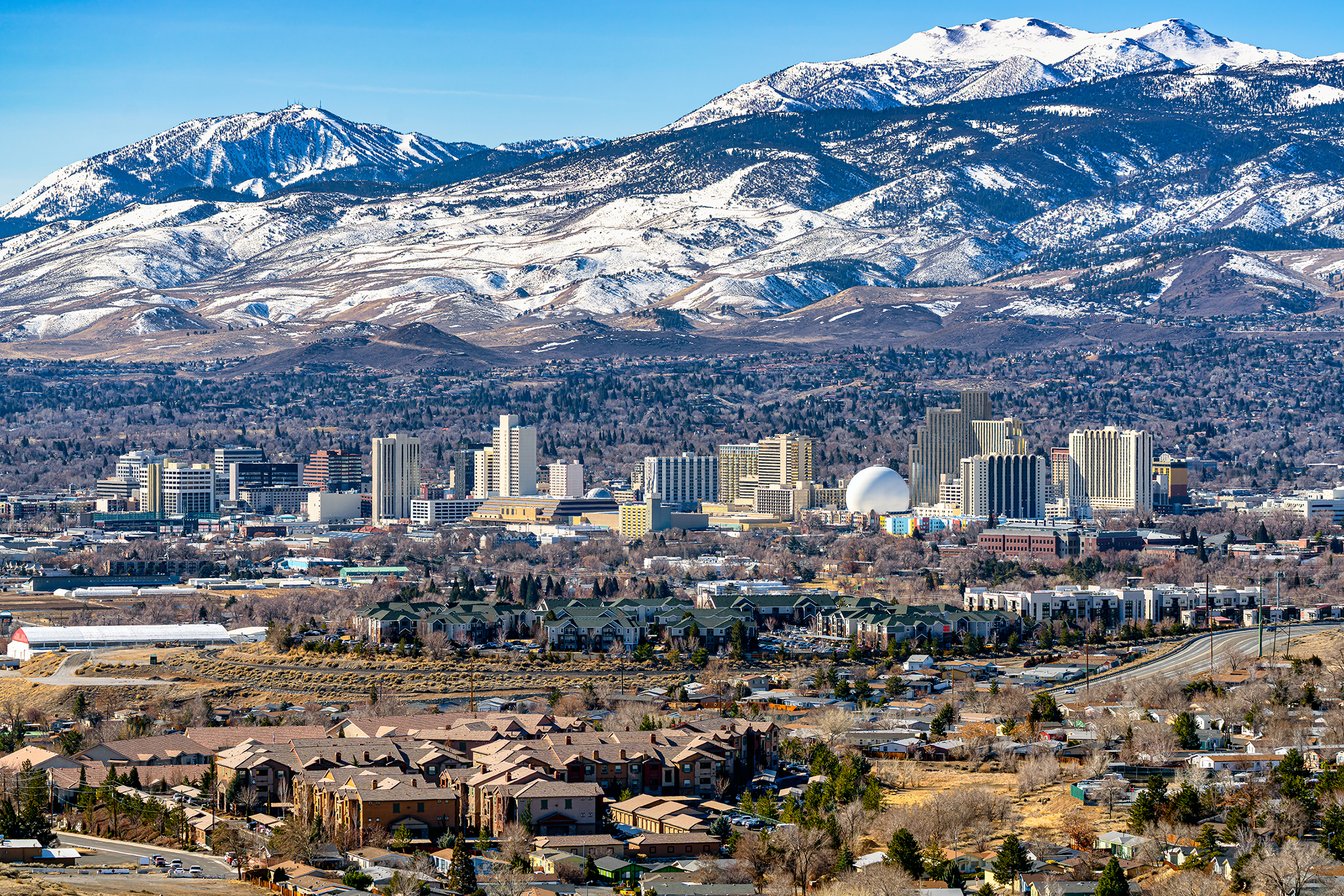 City of Reno Nevada cityscape showing the downtown skyline