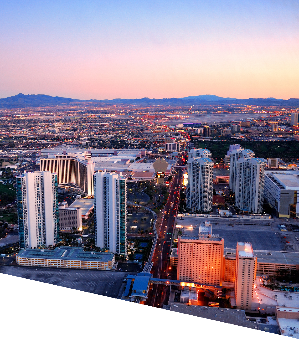 Sunset on the Las Vegas Strip